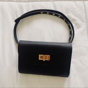 Black and Gold Belt Bag